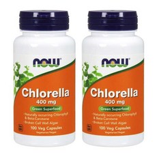 나우푸드 클로렐라 400mg 100정 x 2통, 없음, 없음, 2개