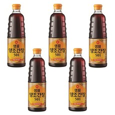 샘표 양조간장 501, 500ml, 5개