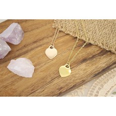 써지컬스틸각인목걸이하트