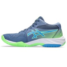 ASICS Men's Netburner Ballistic FlyteFoam Mid Top 3 Volleyball Shoe 12.5 Denim Blue/Waterscape 156