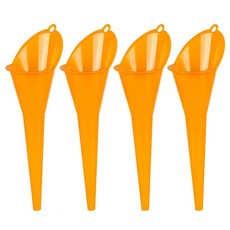 스플래시 방지 자동차 긴 마우스 오일 깔때기 충전 도구 가솔린, 2.Orange 4Pcs, 1개