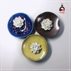 귀인 도자기 향꽂이 코발트블루, 1개