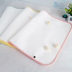 신생아 아기 순면 방수요 미니사이즈 방수패드 소형 휴대용 기저귀교환 무형광 방수매트, 핑크, 1개