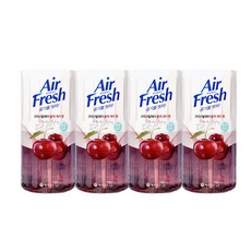 에어후레쉬 크리스탈워터 방향제 블랙체리 향 용기형 본품, 400ml, 4개