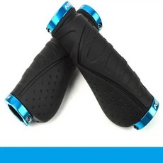 알루미늄 합금 자전거 핸들 바 그립 라이딩 바이스 장비 산악 바 액세서리, 09 Black-Blue, 1개