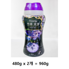 다우니 퍼퓸 쥬얼 섬유 향기 부스터 자수정 베리, 960g, 2개