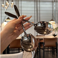 스텐 서빙스푼 대왕수저 샐러드 숟가락 커트러리 2P세트, 2세트, 실버 2세트, 실버
