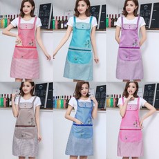 1+1 홈앤스타 패브릭 앞치마 가정용 업소용, 레드, 핑크, 2개