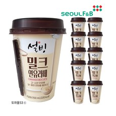 서울FnB카페 설빙 밀크연유라떼 250ml 10개입 자판기우유편의점 또와몰53, 250mlx10개입