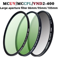 대형 조리개 필터 렌즈 86mm 95mm 105mm MCCPL MCUV VND2-400 조절 페이더 가변 ND 원형 편광, 03 105mm_02 MCCPL