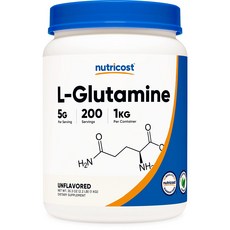 Nutricost L-Glutamine Powder 1 KG - Unflavored Non-GMO Gluten Free, 1.16kg, 1개