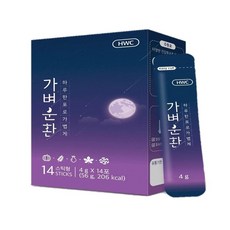 가벼운환 4g x 14포 x 4박스 (2개월분) 하루 한 포로 가볍게 차전자피분말 모링가분말, 4개, 56g