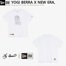newera 뉴에라 콜라보 요기베라 X 페이스 반팔 티 12592392 12592392 B