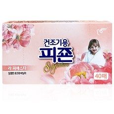 피죤 리치퍼퓸 건조기용 시트형 섬유유연제 본품 라피에스타 40p, 2개