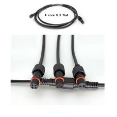 IP68 방수 커넥터 연장 익스텐션 라인 234 코어 22AWG 0.3 사각형 2 핀 3 4 와이어 0.5m 1m 5m, 1개