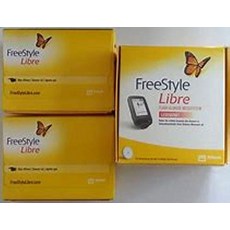 Freestyle Libre Reader Libre 센서가 있는 두 개의 상자