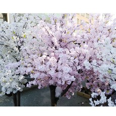 벚꽃나무 맞춤형/높이 1m20cm~1m80cm/진핑크 핑크 화이트/조화나무/ 조경/공간에 맞게 주문제작, 진핑크, 1m20cm, 1개