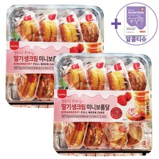 코스트코 삼립 미니 딸기생크림 보름달빵 45G X 12개 X 2BOX + 더메이런알콜티슈, 2개