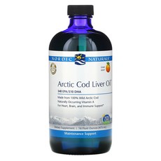 Nordic Natural Professional Naturals 북극 대구 간유 오렌지 16 fl oz (473 ml), 상세설명참조, 1개