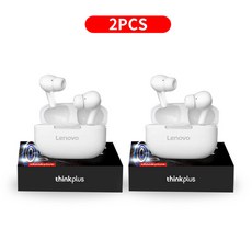 무선 ANC Thinkplus 헤드폰 터치 블루투스 감소 헤드셋 다기능 이어폰 스크린 소음 컬러, 2Pcs white