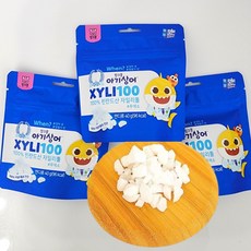 [당일출고] 핑크퐁 아기상어 자일리톨 핀란드 100% 자일리톨 사탕 어린이 치아건강 태양생활건강 [엘리빅마켓], 40g, 3개