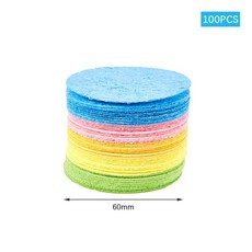 50/100PC 천연 나무 펄프 스폰지 셀룰로오스 압축 화장품 퍼프 페이셜 스펀지 페이스 케어 클렌징 메이크업, [04] L100, 04 L100