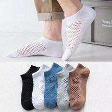 모둠발양말남성양말 남성용 신제품 보트 양말 1 쌍/묶음 여름 땀 흡수 통기성 않는 대나무 검은색
