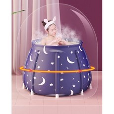 미솜 1인욕조 성인접이식욕조 반신욕기 홀로사우나 항아리튜브욕조 집에서하는사우나
