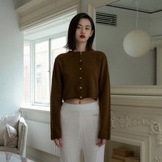 오버듀플레어 RACCOON MINI CARDIGAN_BROWN