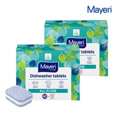 마이에리 식기세척기 에코 타블렛 올케어 40개입 2개