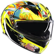 AGV (에이지 부이) 자전거 헬멧 풀 페이스 K3 ROSSI MUGELLO 2018 (로심 젤로, 04 XL 사이즈 (61-62cm)