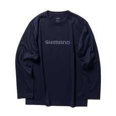 SHIMANO (SHIMANO) 드라이 로고 T LS SH-022W 퓨어 네이비 XL, 1개