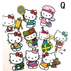 디즈니 산리오 캐릭터 투명 빅 스티커 노트북 캐리어스티커