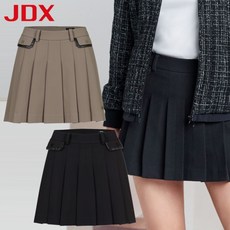 [제이디엑스] JDX 골프 봄 가을 간절기 여성 후다 포인트 대칭 플리츠 큐롯 스커트