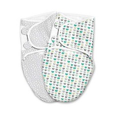 SwaddleMe Luxe Easy Change Swaddle-소형 / 중형 2 팩 껌 드롭 0-3 개월, 단일옵션