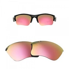 Oakley Flak Jacket XLJ 선글라스 용 Oak & ban 미러 편광 교체 렌즈-멀티 옵션 렌즈 천 포함 (핑크-편광) Oak&b