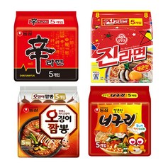 [위드박스] 멀티팩 4팩 (신라면5+진라면매운5+오징어짬뽕5+너구리5)