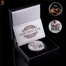 1942 2019 세계 wbc 권투 경쟁 챔피언 무하마드 알리 구리 도전 온라인 수집품 동전 승/쇼 럭셔리 박스, 단일