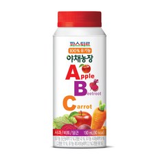 파스퇴르 파스퇴르 100%유기농 야채농장 ABC주스190ml, 18개, 190ml