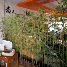 인조대나무 파티션 가림막 조경 장식 모조대나무 세트, 3 미터 15개