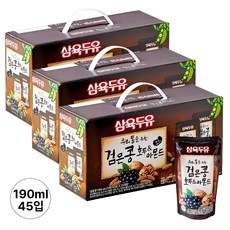삼육두유 검은콩 호두 앤 아몬드 파우치, 190ml, 45개 190ml, 45개