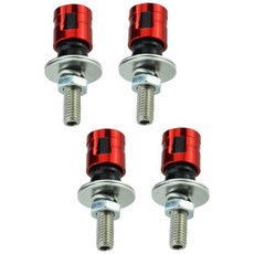 Abfer 자동차 번호판 볼트 아베퍼 쿨 나사 프레임 장식 액세서리 4Pcs 녹 방지 벌크 키트 대부분의 차량용 트럭 오토바이빨간색에 적합합니다 Q1659439, Red-2
