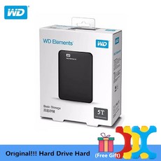 기발한!!! 5 테라바이트 Western Digital WD Elements 하드 드라이브 하드 디스크 HDD 2.5 "5T HDD USB 3.0 휴대용 외장 하드 디스크|외부, 1개, Black