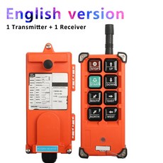 호이스트 윈치 견인 산업용 크레인 원격 컨트롤러 F21 E1B 무선 스위치 리프트용 AC 380V 220V 12V 24V DC, [01] Arrow Version 1F1S, [01] AC 380V, [01] UHF 868 mhz, 1개