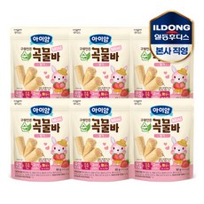 [일동후디스(주)] 아이얌 구워만든 순곡물바 미니 딸기(50g) 6개, 딸기맛, 50g