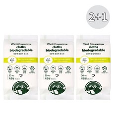 FROG 미세먼지 생분해 물걸레 청소포(표준형) 30매 생분해성 원단, 3개