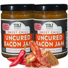 2 Jars Sweet Chili TBJ Gourmet Sweet Chili Bacon Jam - Original Recipe Bacon Spread - Uses Real Ba, 1