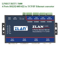 [해외] 4 포트 직렬이더넷 변환기 RS232RS485RS422TCPIP 지원 확장 MODBUS TCPRTU 다중 직렬 장치 서버, 상세내용표시, ZLAN5440