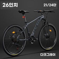 에이엘씨 입문용 로드바이크 MTB 출퇴근 성인 학생 26인치, 다크그레이 26인치 21단