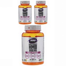 나우푸드 HMB 1000mg 스포츠 리커버리 타블렛 비건, 90정, 3개